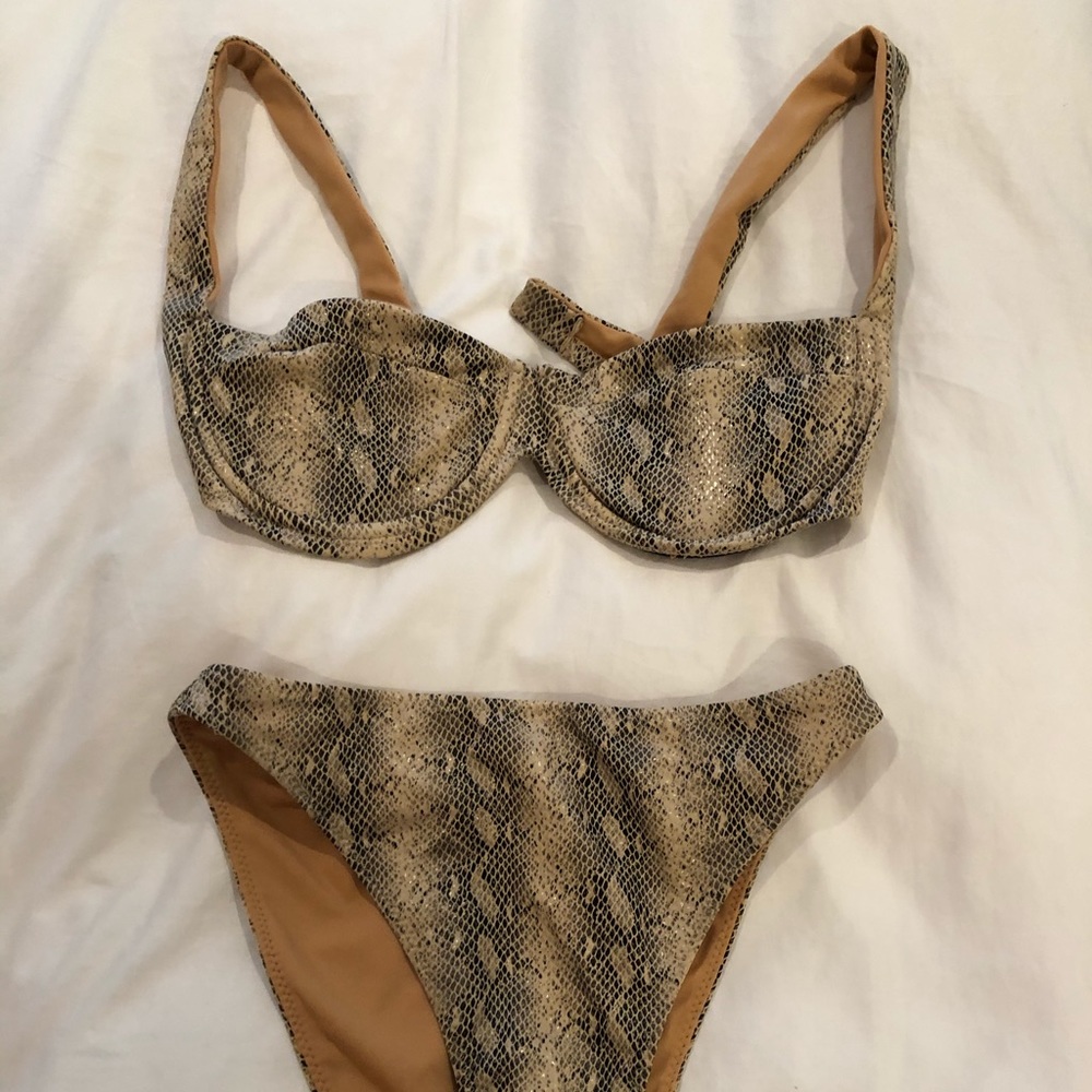 Skin by Same Snake Print Bikini - Never Worn